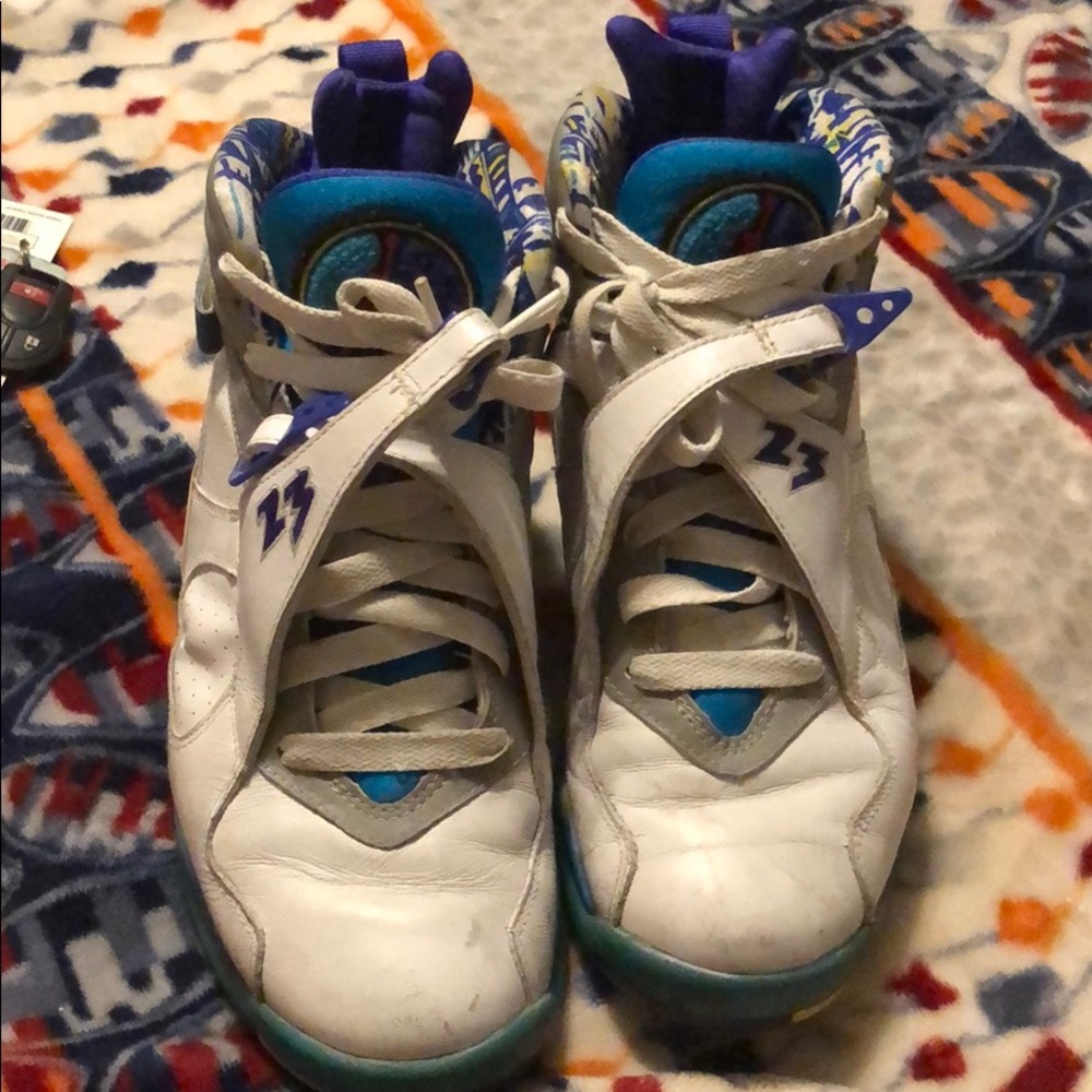 AIR JORDEN 8’s White  Aqua